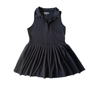 Forever 21 black v-neck polo tennis mini dress - large
